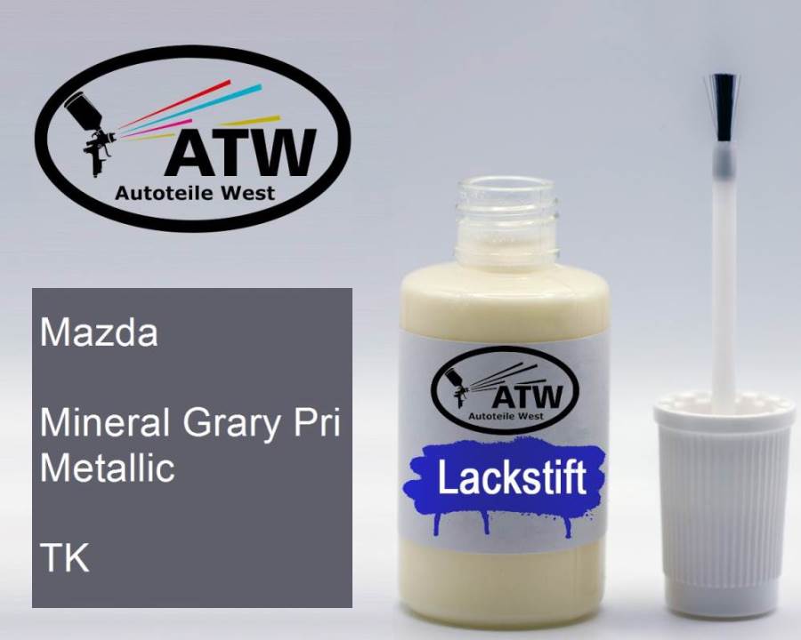 Mazda, Mineral Grary Pri Metallic, TK: 20ml Lackstift, von ATW Autoteile West.